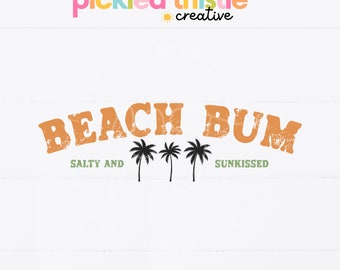 Beach Bum PNG - T-shirt estiva Design a sublimazione - Vibrazioni costiere