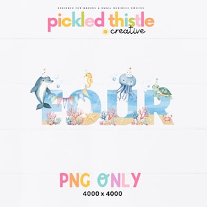 Sublimation sous la mer - 4e anniversaire PNG, 4e anniversaire océan t-shirt PNG