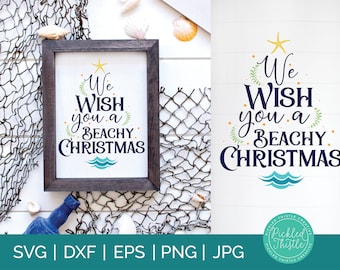 Coastal Christmas SVG: Beachy Nautical Design (Digital Download)