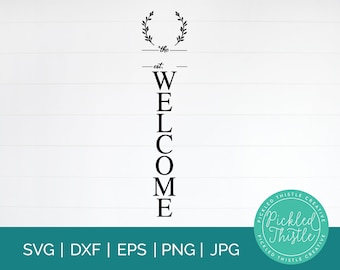 Customizable Welcome Sign SVG: Farmhouse Last Name Monogram (Digital File)
