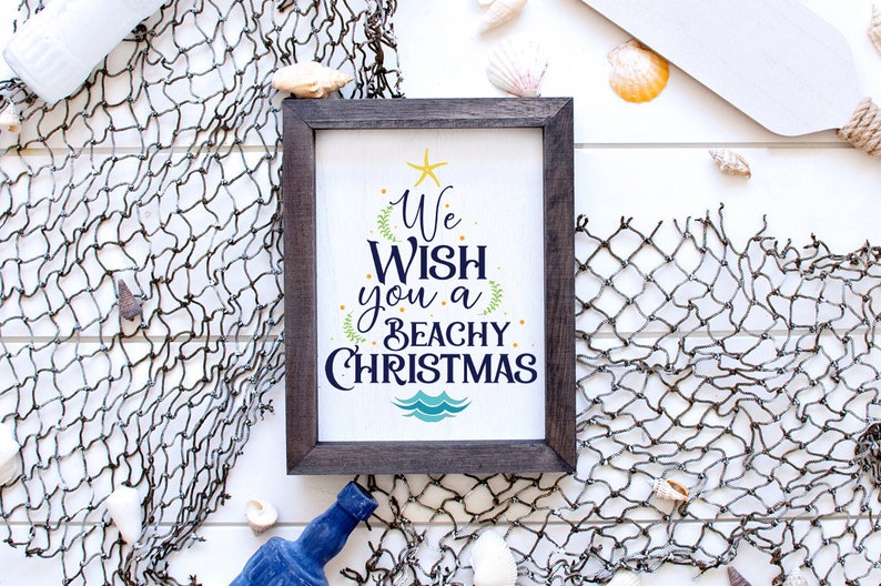 Coastal Christmas SVG We Wish You A Beachy Christmas | Etsy Coastal Christmas SVG We Wish You A Beachy Christmas | Etsy
