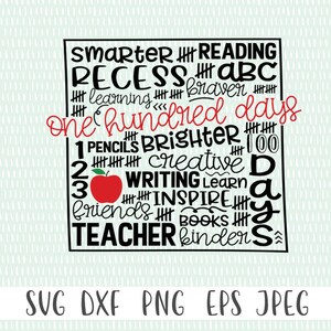 100 days of school Subway Art svg - My Teacher Survived 100 Days Of Me - school svg, 100thday of school, teacher svg, back to school svg