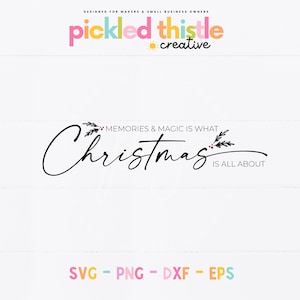 Farmhouse Christmas Sign SVG: Memories & Magic Holiday Design