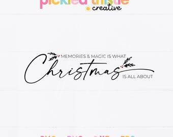Farmhouse Christmas Sign SVG: Memories & Magic Holiday Design