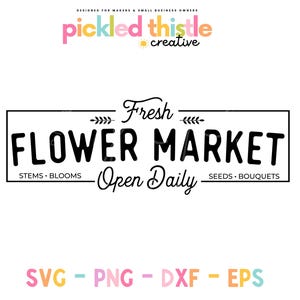 新鮮な花の市場 SVG、春の装飾 SVG、農家の春の装飾 SVG