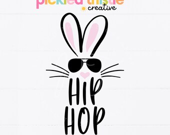 Niedliches Oster-Shirt SVG - Hip Hop Häschen - lustiges Häschen SVG-Design