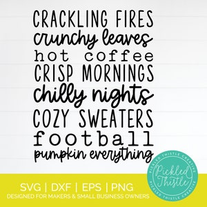 Fall List SVG - Fall Bucket List, Fall svg, Fall List svg, Autumn svg, Thanksgiving svg, fall sign svg, fall t-shirt svg