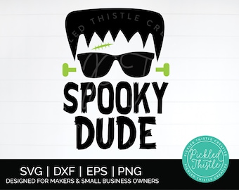 Spooky Dude Halloween SVG PNG: Kids T-Shirt Design (Digital Download)
