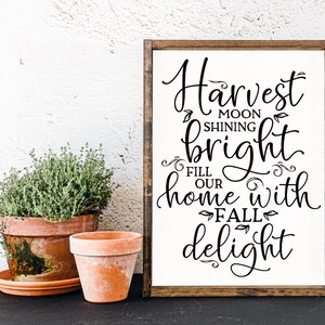 Whether you're hosting a Thanksgiving gathering or simply want to spruce up your interior, this Harvest Fall Decor SVG is sure to add a warm and inviting ambiance to any room.