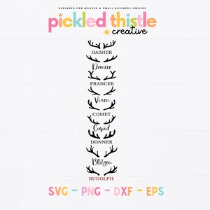 Enseigne verticale de Noël pour porche - renne SVG
