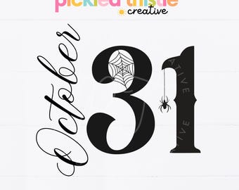 Spooky October 31 Halloween SVG - Haunted Design for DIY Crafts & Cutting Machines