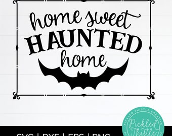 Haunted Home SVG: Halloween Wall Decor (Digital Download)