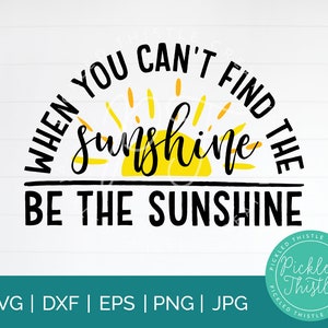 Camiseta infantil de verano con frase &quot;Be The Sunshine&quot; (descarga digital)