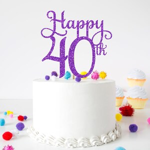 40 And Fabulous Cake Topper Svg Forty Svg Fortieth Birthday - View #4