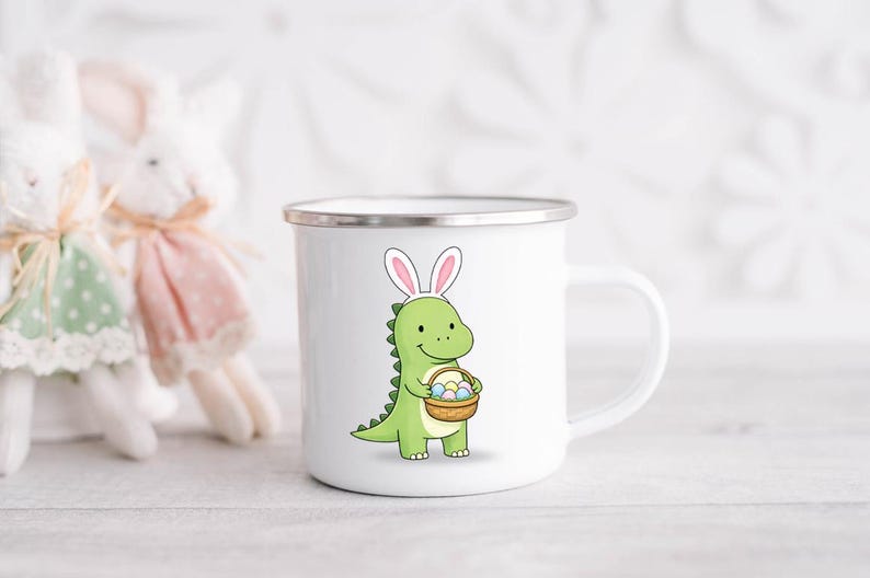 Dino Bunny PNG Clipart | Cute Easter Dinosaur With Bunny Ears ...
