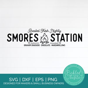 S'Mores Station SVG - Rôti frais tous les soirs - famille svg, svg S'more signe, camping SVG, camping signe svg, SVG ferme, S'more svg