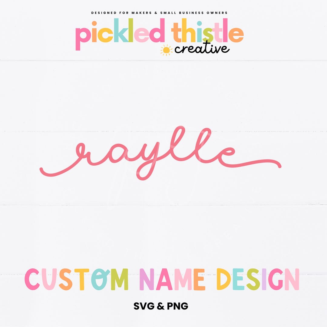 Custom Girl Name SVG PNG | Personalized Pastel Name Design | Trendy ...