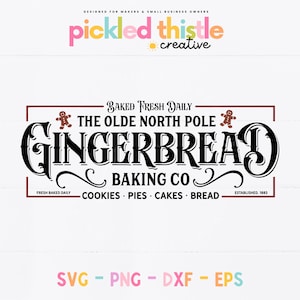 Christmas Farmhouse Sign - Gingerbread Baking Co