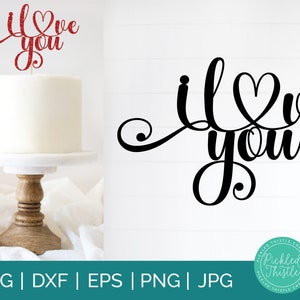 Love Valentines Day Cake Topper SVG, png, ei, jpg & dxg - Happy Valentines Day Cake topper svg, Cake topper svg, DIY Sign, DIY cake topper