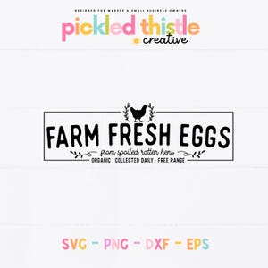 Farm Fresh Eggs SVG: Rustic Farmhouse Sign, Cricut & Silhouette (Digital Download)