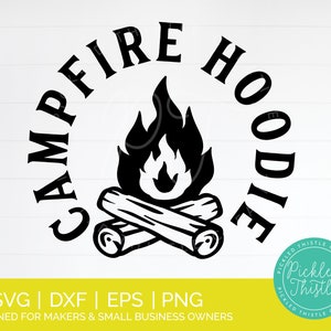Campfire Hoodie SVG - camping svg, campfire svg, camping shirt svg, divertido camping svg, bonfire hoodie svg, sudadera svg, sudadera con capucha png