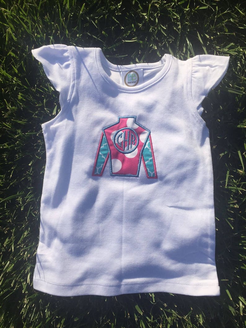 Personalized Kentucky Derby Onesie Preppy TShirt Applique Etsy