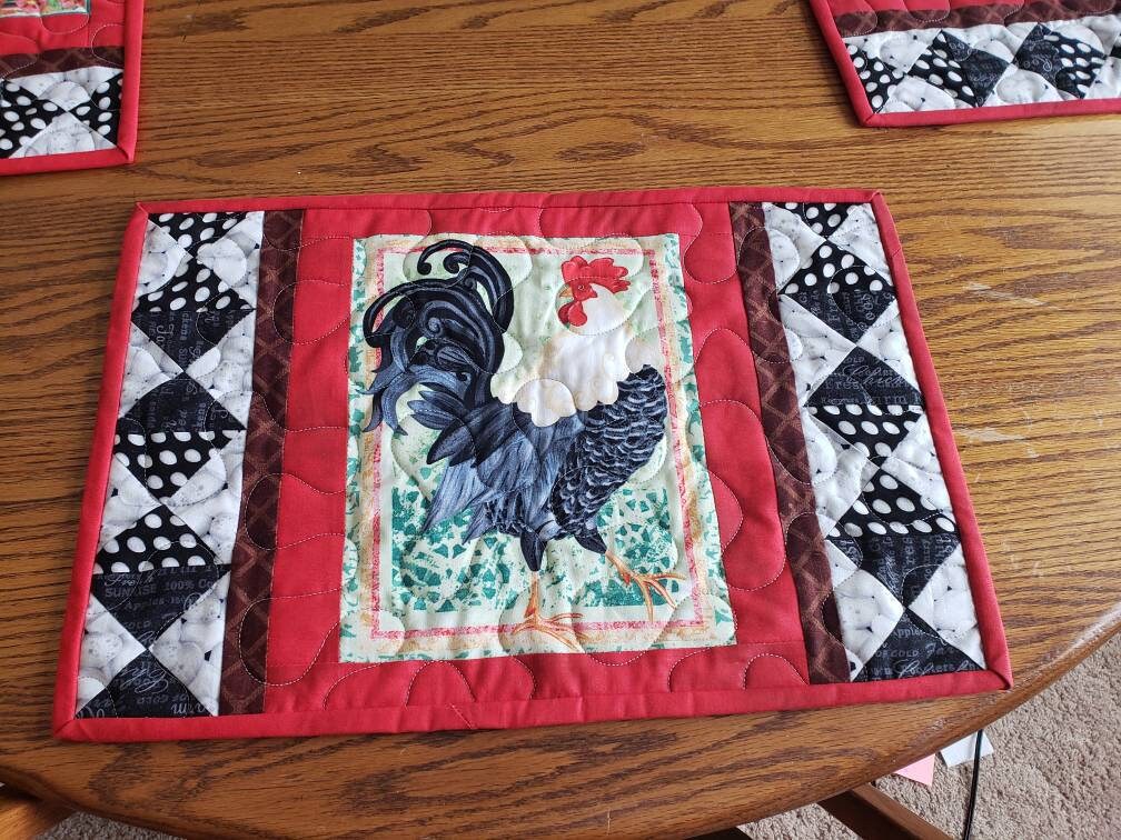 Chicken Placemats 17 1/2 x 11 1/2 Etsy