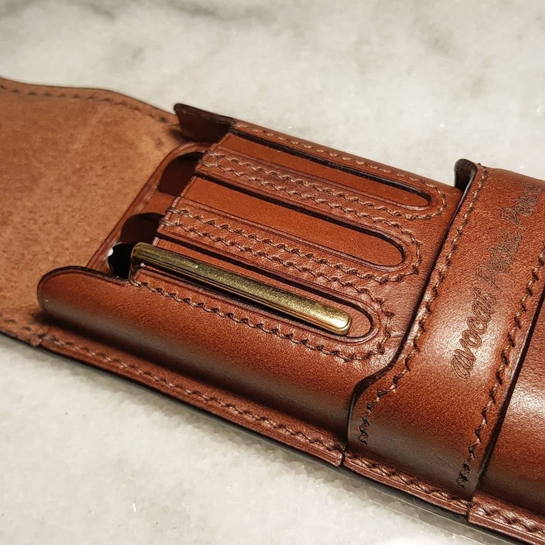 Leather Fountain Pen Case Luxury Pen Holder 3 Pens Turkish Etsy