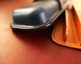 Etui na pióro wieczne, luksusowe etui na pióro, włoska skóra, 4 pióra