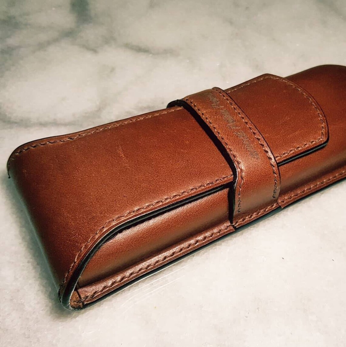 Leather Fountain Pen Case Luxury Pen Holder 3 Pens Turkish Etsy