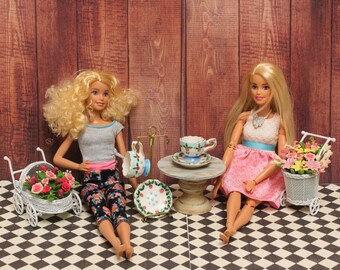 barbie kitchen playset tea set