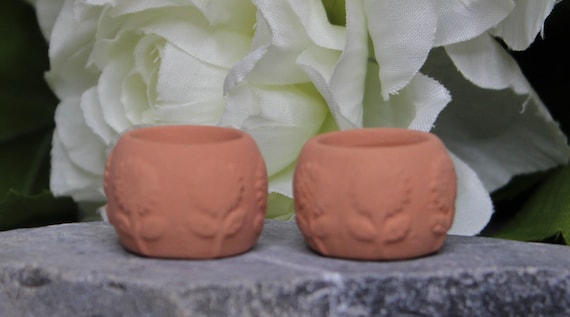 Miniature Dollhouse FAIRY GARDEN Accessories ~ Set of 3 Rustic Clay Pots ~ NEW