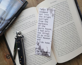 UPDATED Outsiders Quote Bookmark - When I Stepped Out Into The Bright Sunlight