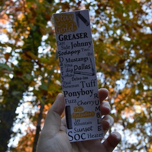 UPDATED Outsiders Inspired Bookmark - Outsiders Things