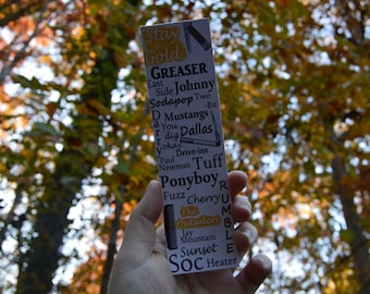 UPDATED Outsiders Inspired Bookmark - Outsiders Things