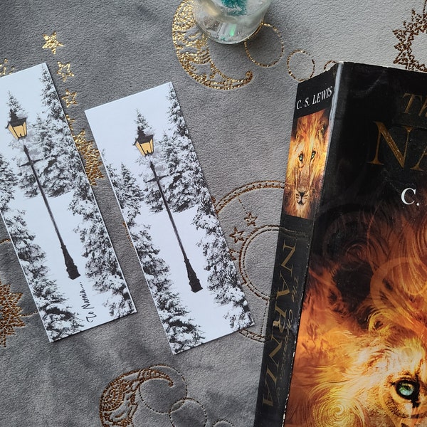 The Lion, The Witch, and the Wardrobe Narnia C S Lewis Inspired Bookmark - At The Lamppost