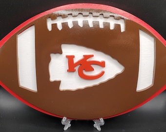 Houten voetbalplaquette Kansas City Chiefs