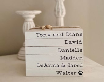 Personalized Books / Farmhouse Books / Rustic Home Decor / Personalized Name Books / Decorative Books / Easter Gift / Real Books