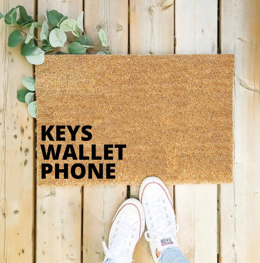 Keys Wallet Phone Doormat / Mat / Home Decor / Etsy Nederland