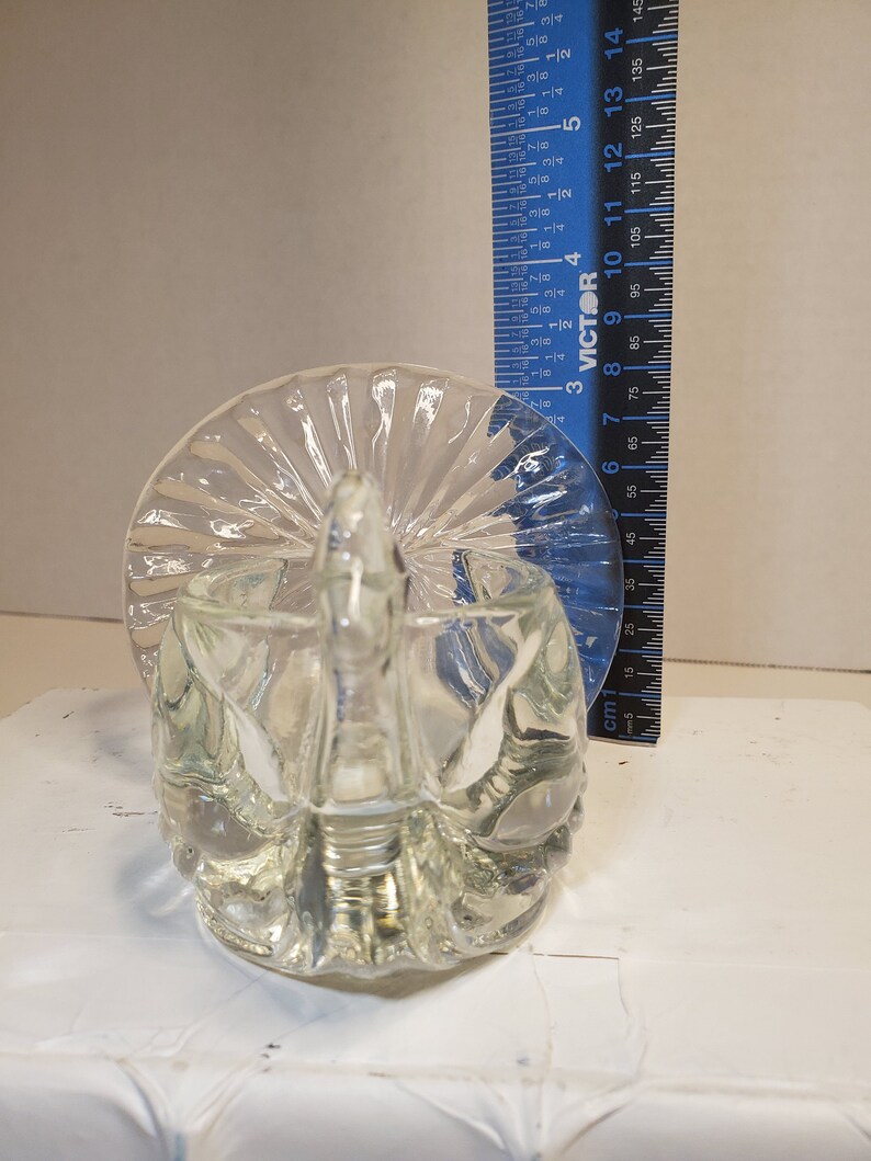 Vintage Avon Glass Peacock Candle Holders, Peacock Candle Holders