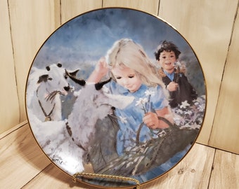 1985 Mountain Friends First Issue in The Summer Days of Childhood Plate Collection, The Hamilton Collection Plate, Thornton Utz