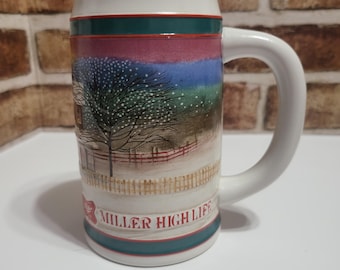Caneca colecionável da Miller Brewing Company, Caneca colecionável Miller High Life, Caneca de Natal, Para a melhor tradição natalina. Cerveja Miller