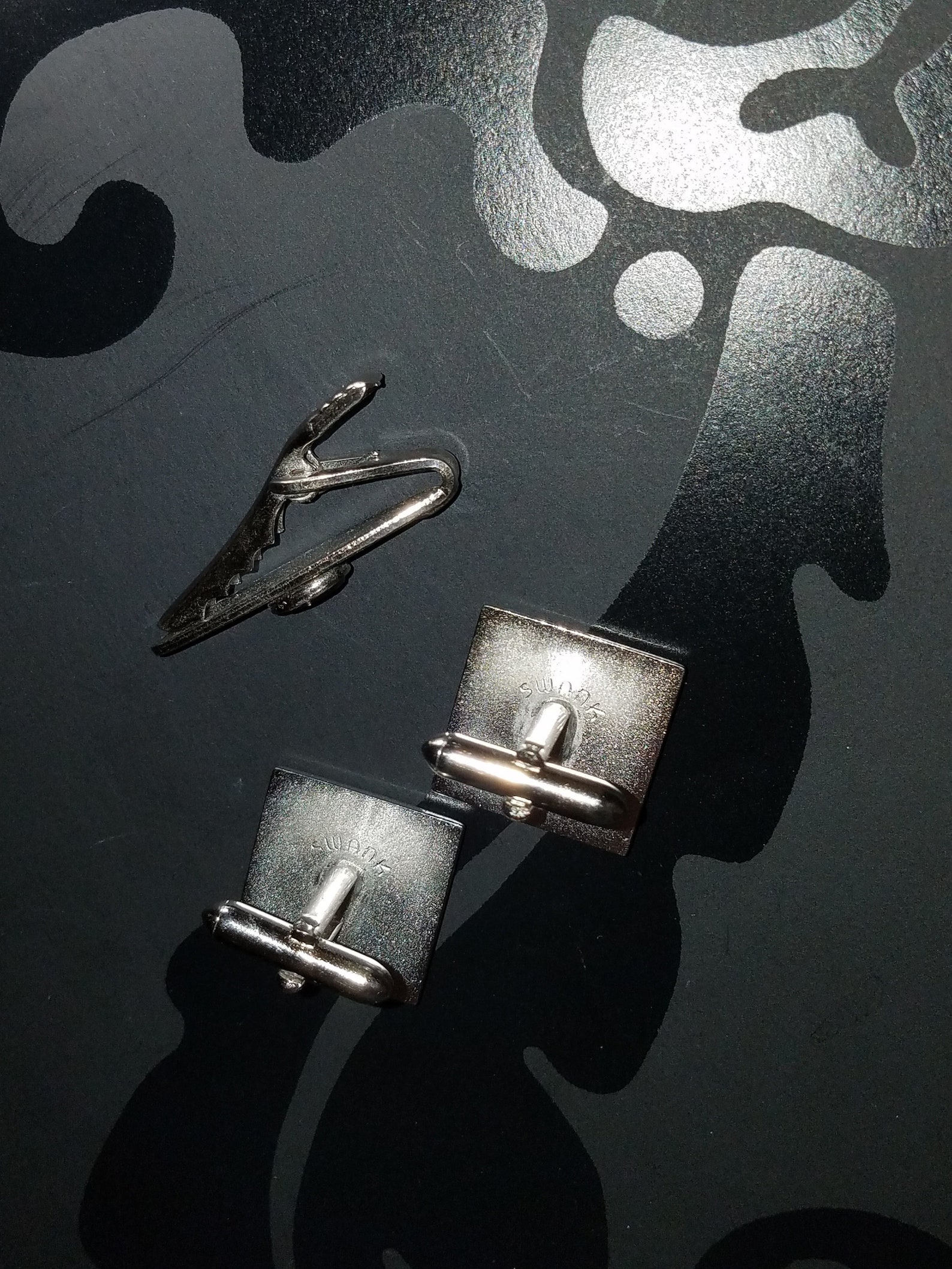 Vintage Swank Cuff Links and Tie Clip Set in Box Vintage Cuff Etsy