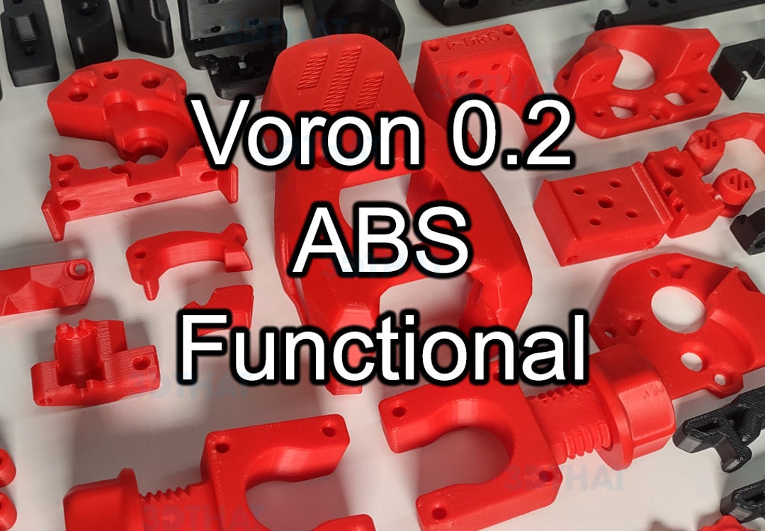 Voron 0.2 R1 V0.2 ABS Functional Printed Parts Kit Choose Threaded