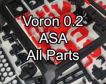 Voron 0.2 r1 V0.2 ASA ALL Printed Parts kit - USA made and shipped - Choose Threaded Inserts!