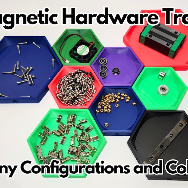 Magnetic Hardware Parts Trays Screws Bolts Holder Choose Size Color