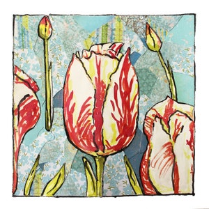 original mixed media flower series digital art (tulip)