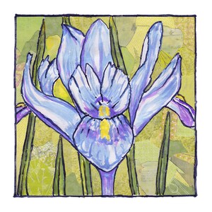 original mixed media flower series digital art (iris)