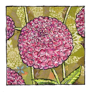 original mixed media flower series digital art (dahlia)