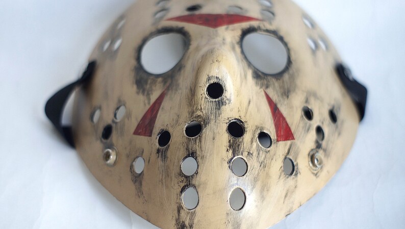 Custom made Vooden Friday the 13th Jason Hockey Mask Jason Voorhees Hockey Mask Cosplay Jason Voorhees Friday the 13 Jason